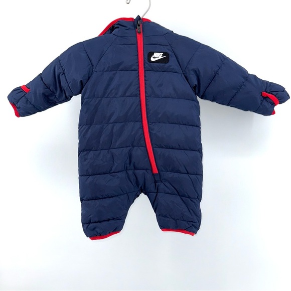 Nike Other - Nike Baby Boy Newborn Navy Blue and Red Snowsuit